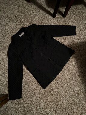 NEW without tags CHICO Black Quilted Snap-Front Jacket